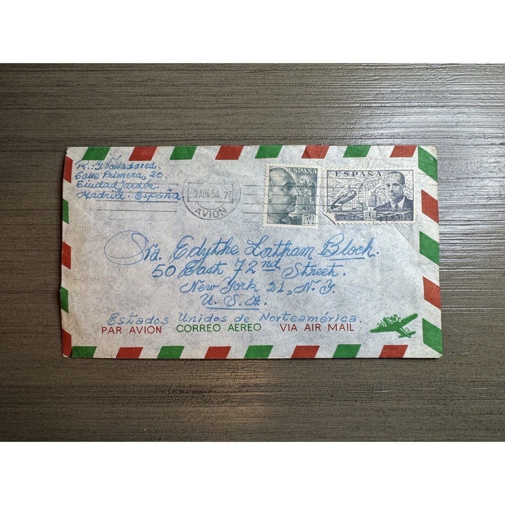 Edythe Latham Bloch x Dr. Ysidrio Valladares Letter Postcard Lot 1954-1963 - Picture 5 of 13